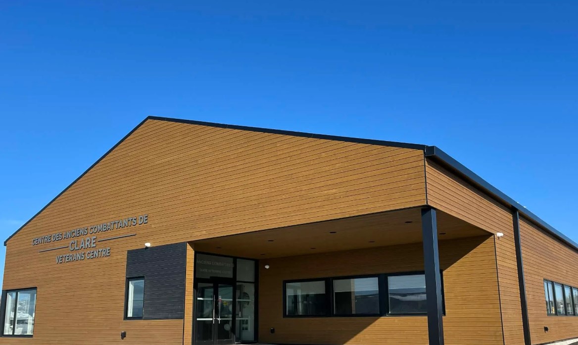 A picture of the exterior front of the Clare Veterans Centre.